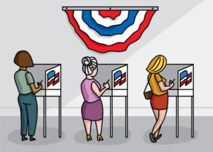 Women At Voting Booth